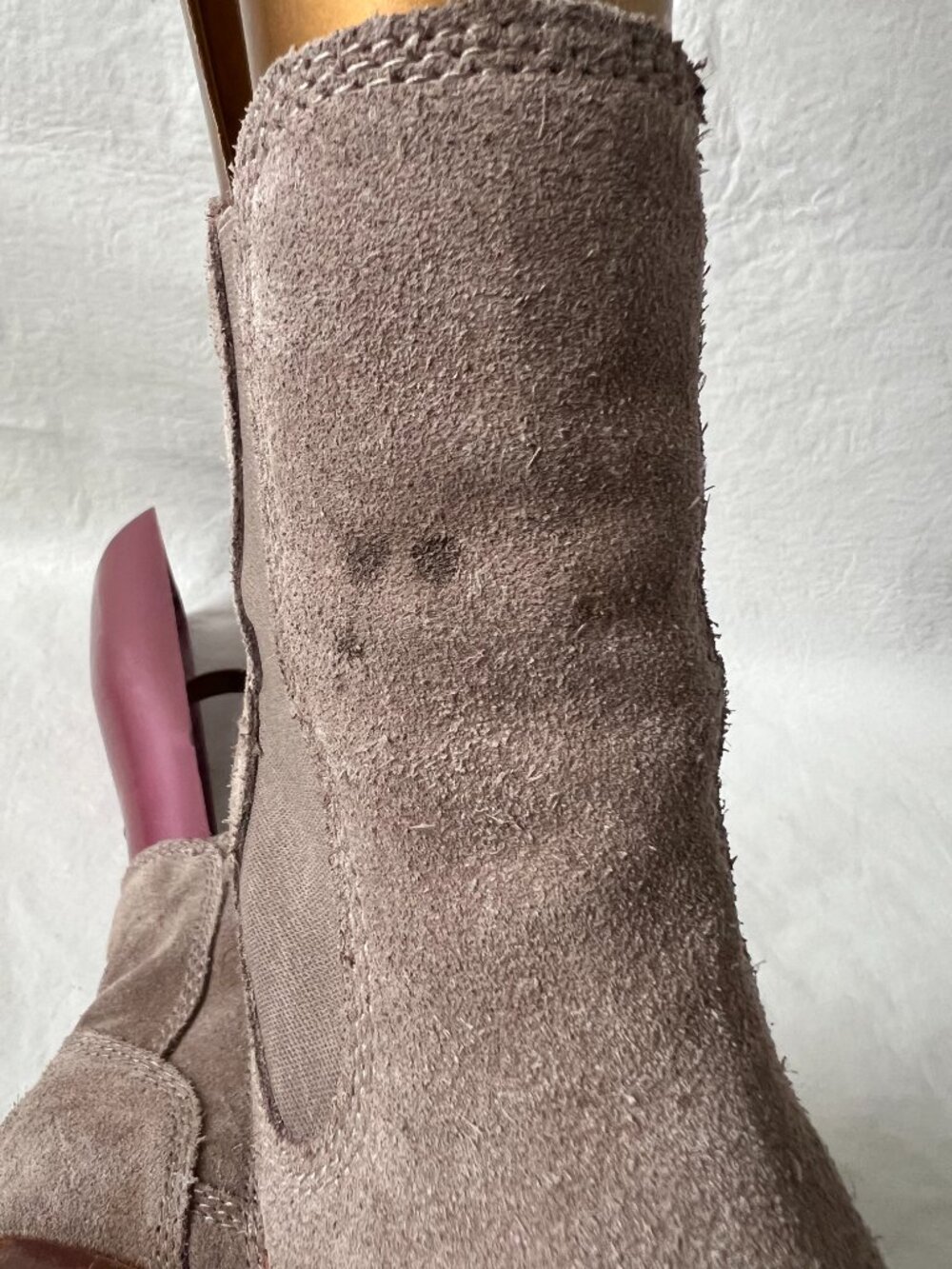 Free People x Jeffrey Campbell boots Preston 7 platform ankle taupe beige suede - Picture 10 of 14